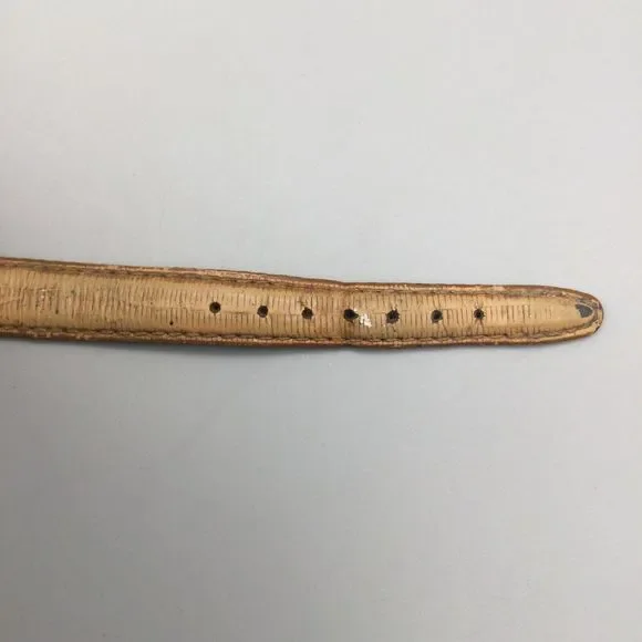 Vintage Guess Watch Women 20mm Gold Tone Tank 1993 Leather Band New Battery - Picture 8 of 13